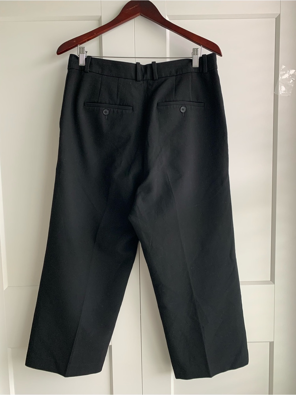 Babaton Pant Agency Black cropped Wide-Leg Pants women’s size 12 - Picture 7 of 9